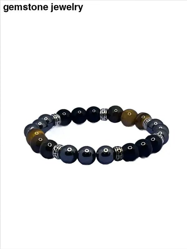 Tiger Eye Beaded Gemstone Bracelet - Bec Sue Jewelry Shop