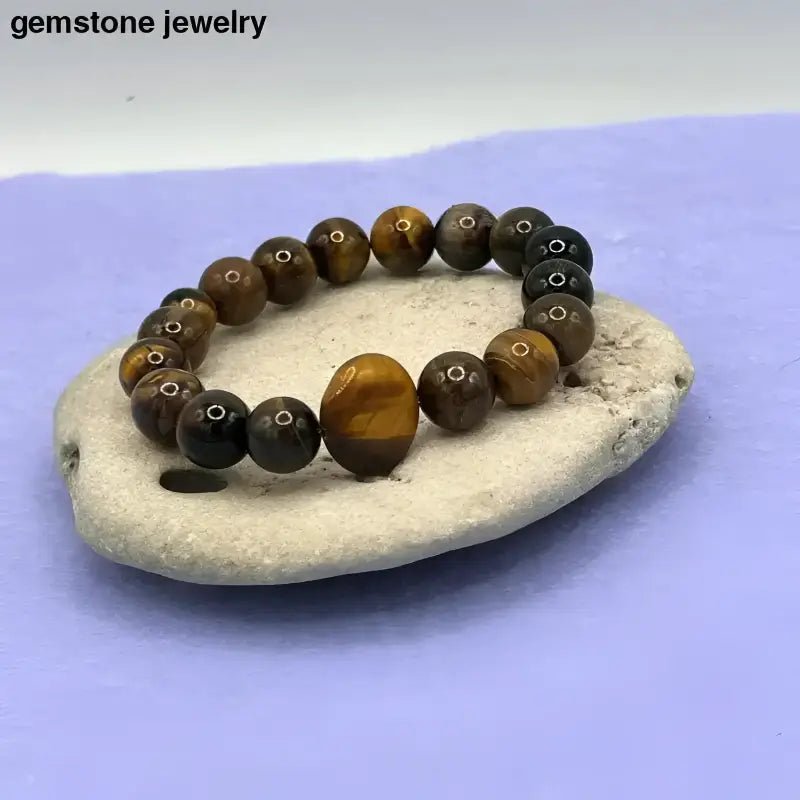 Tiger Eye Bracelet with Natural Gemstone Accents - Bec Sue Jewelry Shop