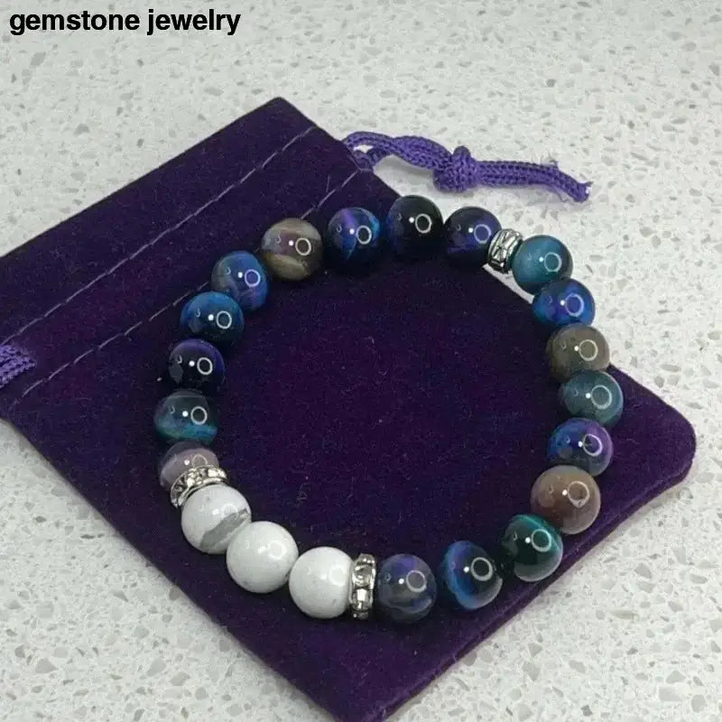 Tiger Eye Gemstone Beaded Bracelet - Bec Sue Jewelry Shop