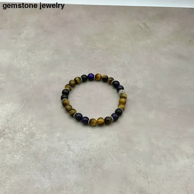 Tiger Eye Stretch Bracelet Beaded Gemstone Design - Bec Sue Jewelry Shop