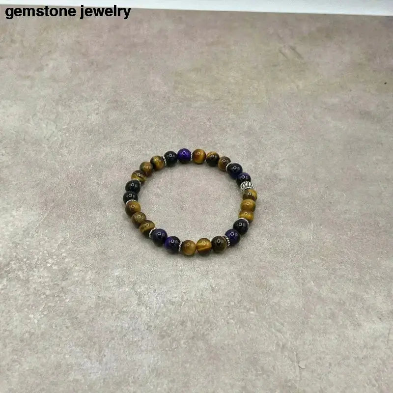 Tiger Eye Stretch Bracelet Beaded Gemstone Design - Bec Sue Jewelry Shop