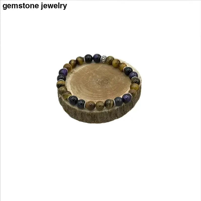 Tiger Eye Stretch Bracelet Beaded Gemstone Design - Bec Sue Jewelry Shop