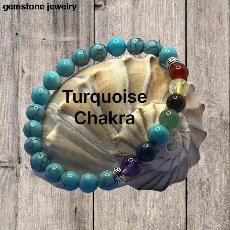 Turquoise and Blue Turquoise Beaded Gemstone Bracelets Set - Bec Sue Jewelry Shop