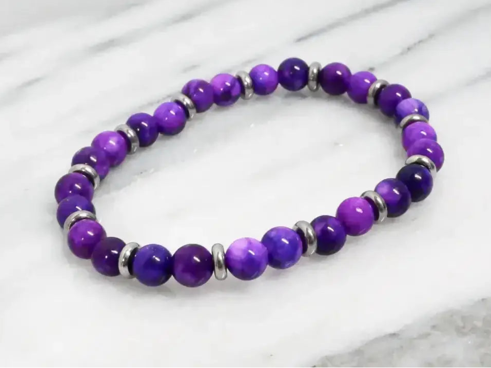 Unique Handmade Gift, Purple Crystal Bracelet, Sugilite Jewelry - Bec Sue Jewelry Shop