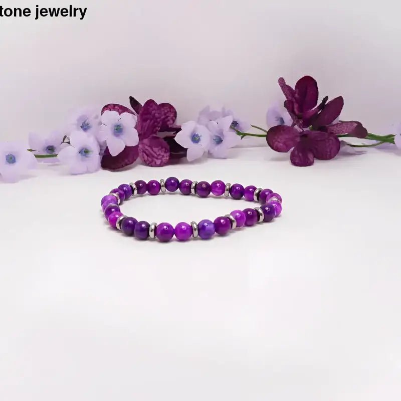 Unique Handmade Gift, Purple Crystal Bracelet, Sugilite Jewelry - Bec Sue Jewelry Shop
