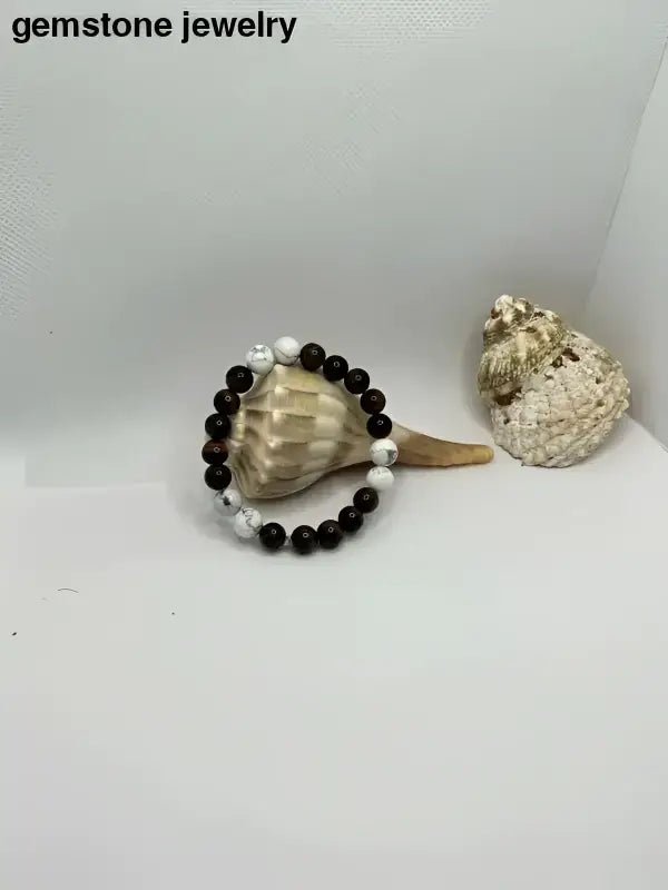 White Howlite Beaded Bracelet for Elegance and Style - Bec Sue Jewelry Shop