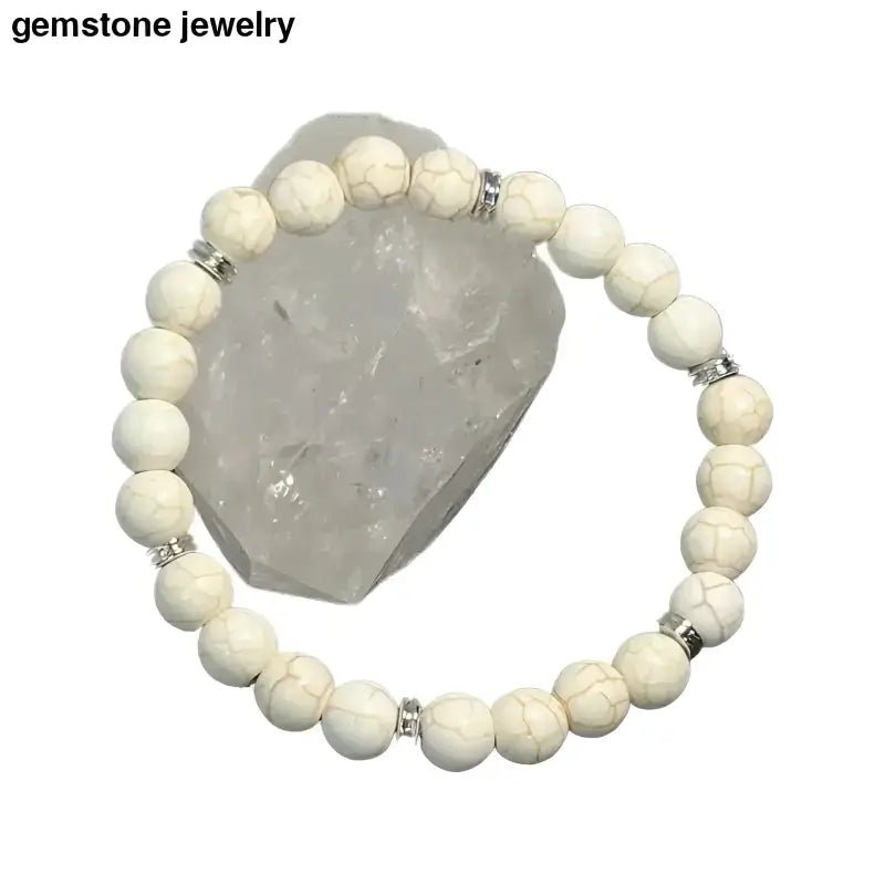 White Turquoise Beaded Bracelet for Elegant Style - Bec Sue Jewelry Shop