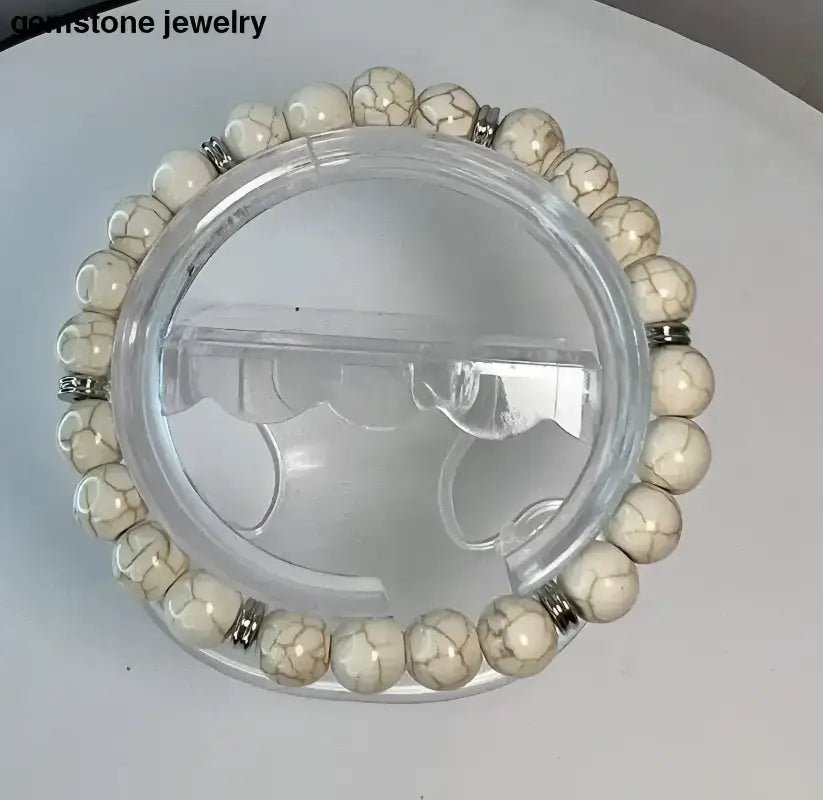 White Turquoise Beaded Bracelet for Elegant Style - Bec Sue Jewelry Shop