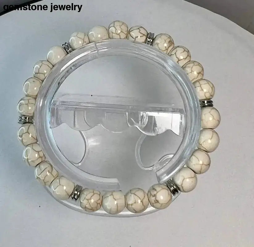 White Turquoise Beaded Bracelet for Elegant Style - Bec Sue Jewelry Shop