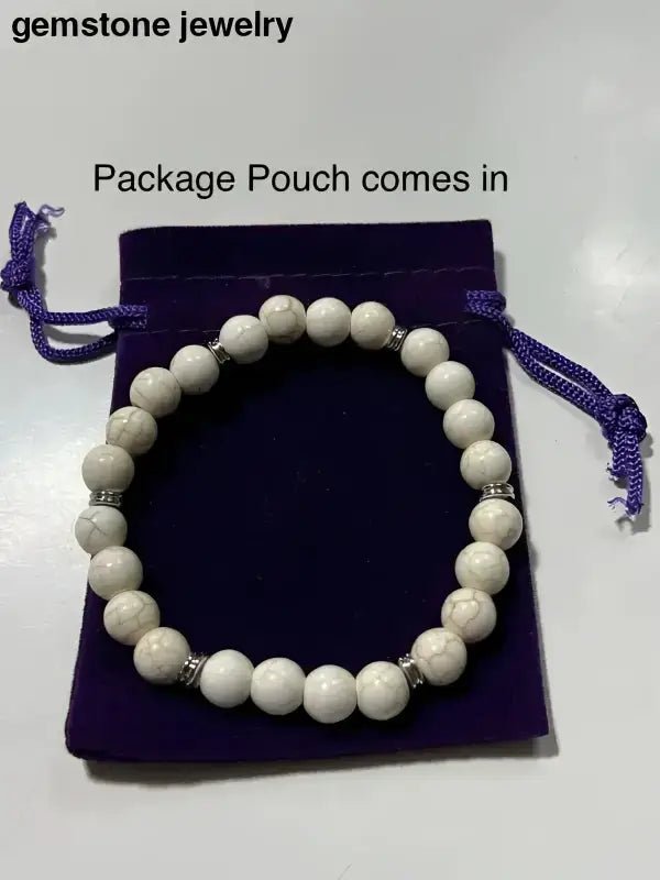 White Turquoise Beaded Bracelet for Elegant Style - Bec Sue Jewelry Shop